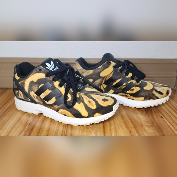 Size 6 Adidas ZX Flux Sneaker Running Shoe Snake Print - Picture 5 of 7